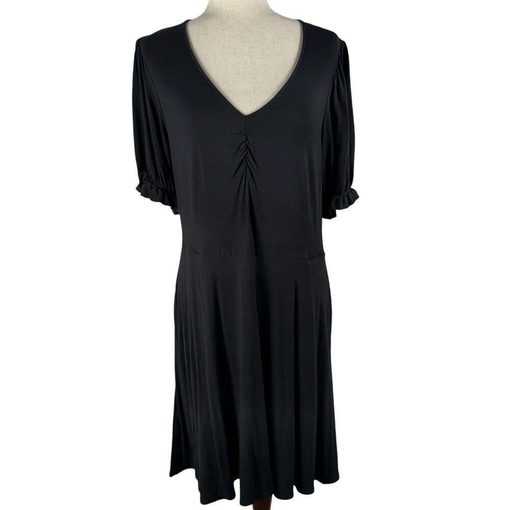 Boden Elegant Black Midi Dress